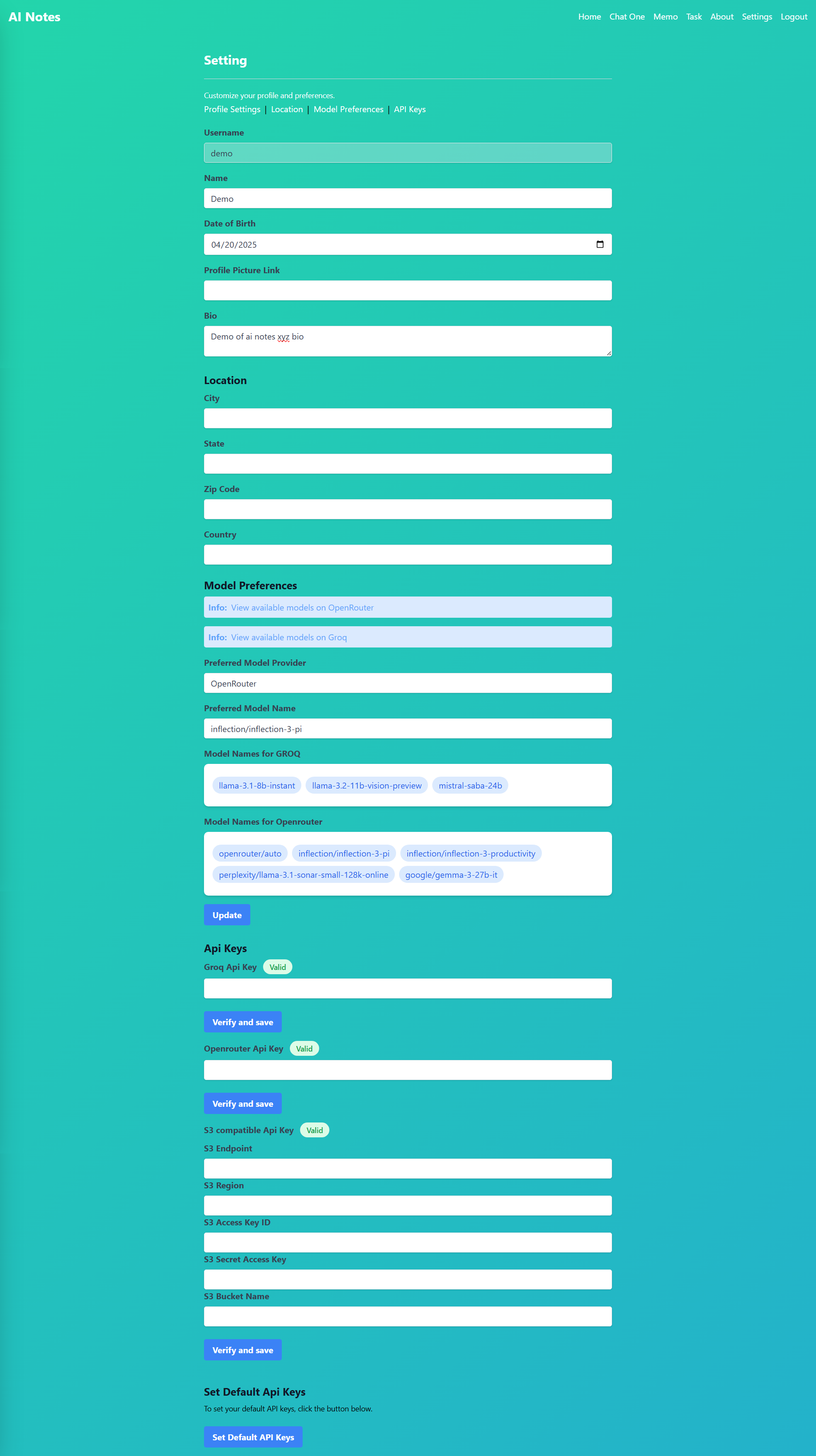 AI Notes Memo