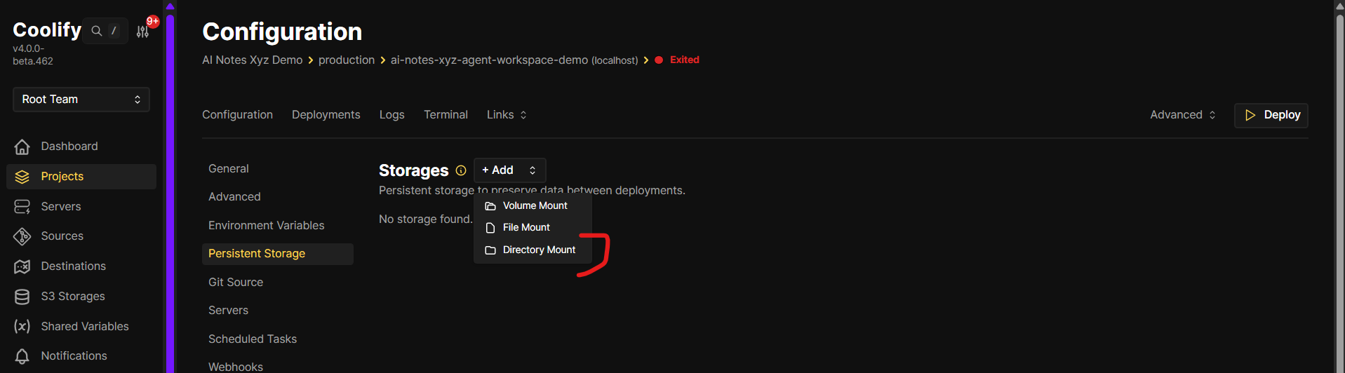 Add a Directory Mount