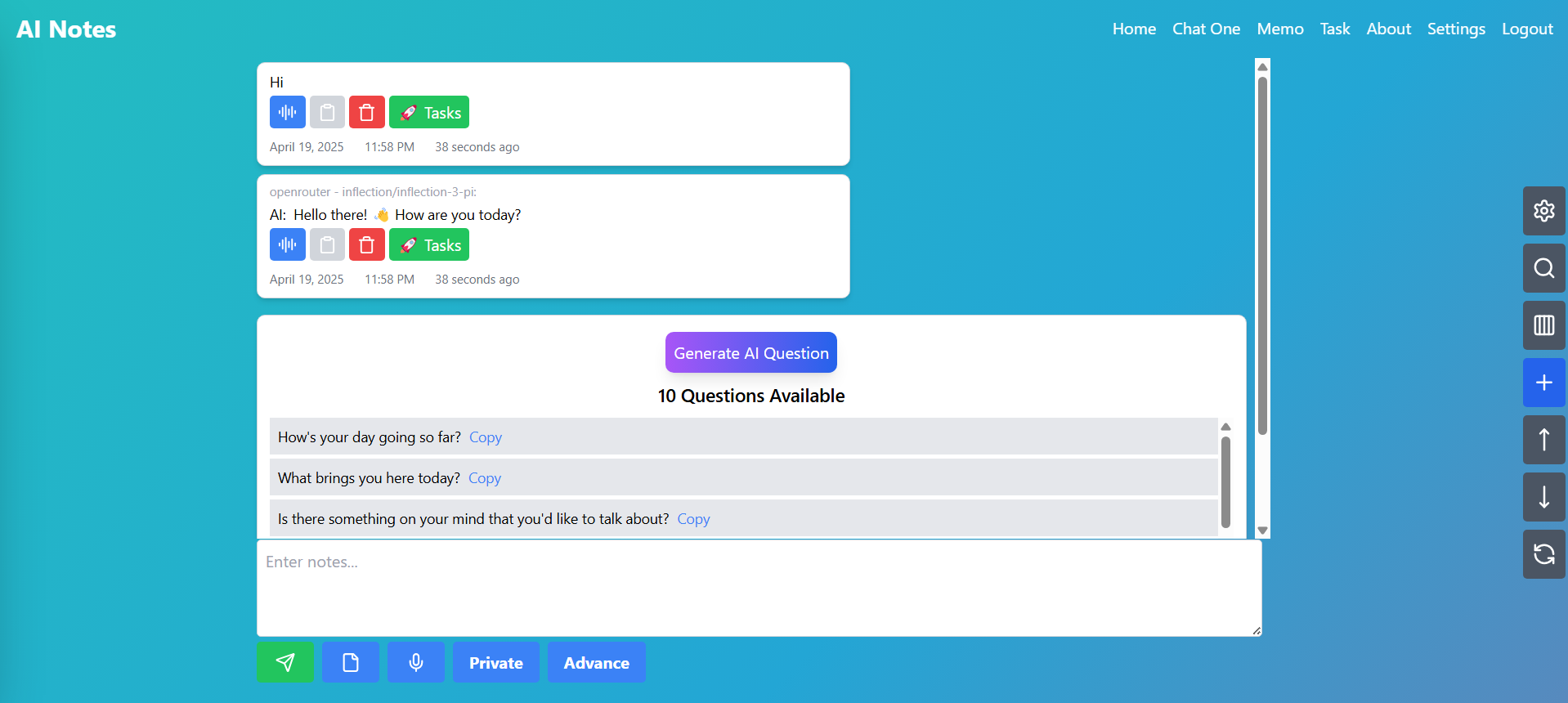 AI Notes Chat