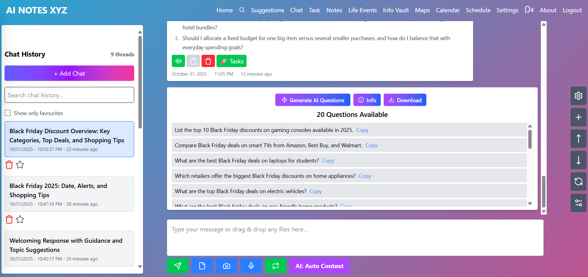 Generate Next Questions